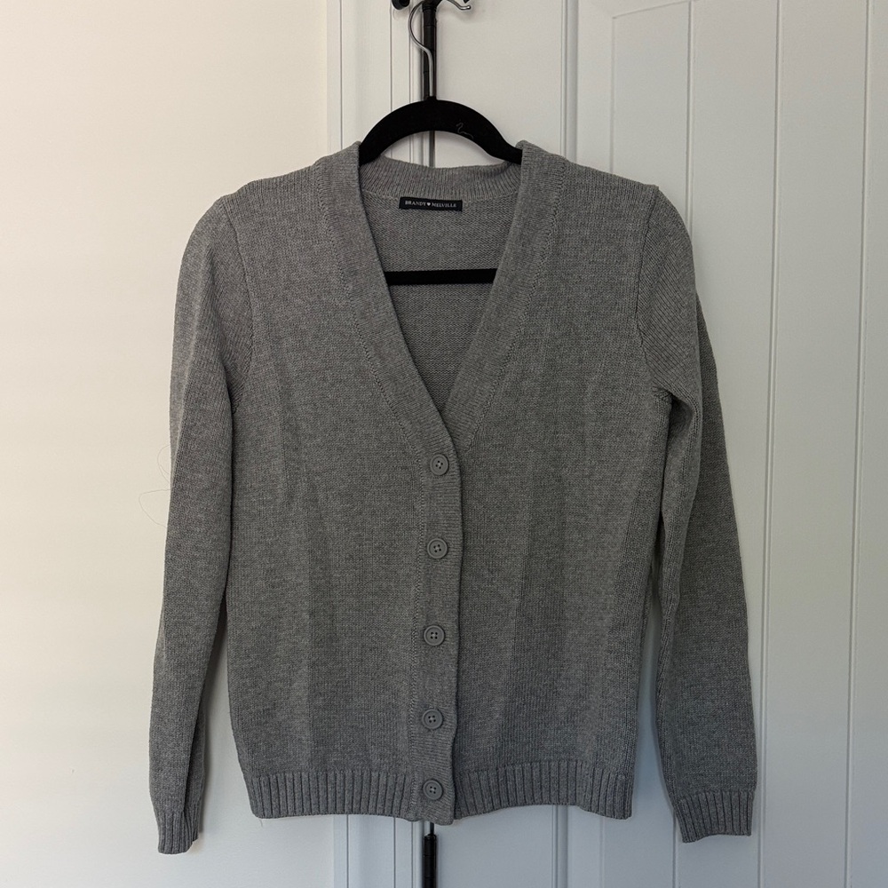 Brandy Melville Gray Cardigan Sweater